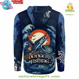 Los Angeles Dodgers x Wave Hunter Fishing Limited Hoodie InspirDG 3