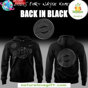 Fort Wayne Komets 2025 Back In Black Limited Edition Hoodie