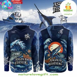 Houston Astros Wave Hunter Fishing Hoodie Gift for Fans