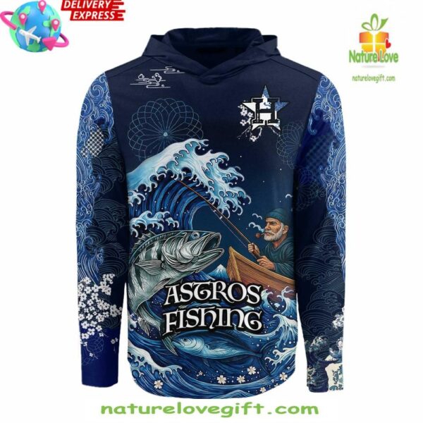 Houston Astros Wave Hunter Fishing Hoodie Gift for Fans