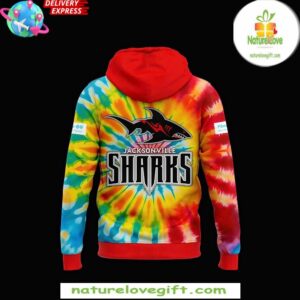 Jacksonville Sharks Tie Dye 2025 Hoodie InspirDG 3