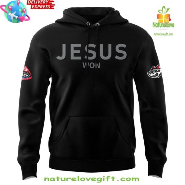 Jesus Won Hoodie Rocket City Trash Pandas Special Edition