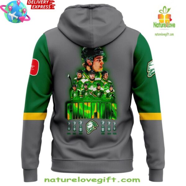 London Knights 2025 Midwest Division Champions Hoodie