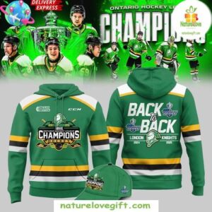 London Knights OHL Champions 2024 2025 Green Hoodie