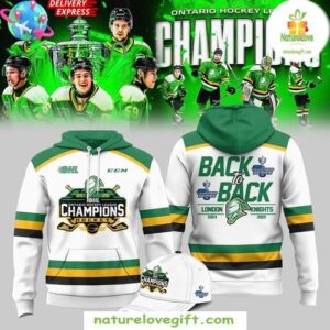 London Knights OHL Champions 2024 2025 White Hoodie