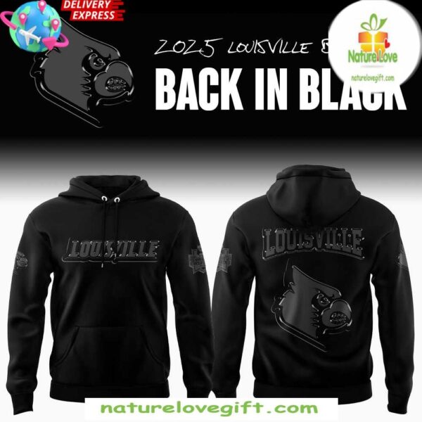 Louisville Cardinals 2025 Black Hoodie Back In Black Fan Apparel