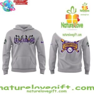 LSU Tigers Geauxmaha 2025 College World Series Champions Gray Hoodie InspirDG 2
