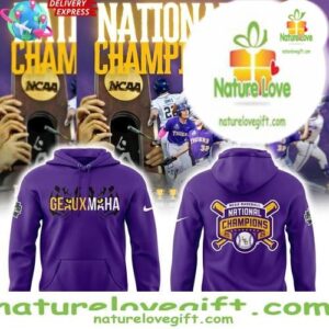 LSU Tigers 2025 National Champions Purple Hoodie Geauxmaha