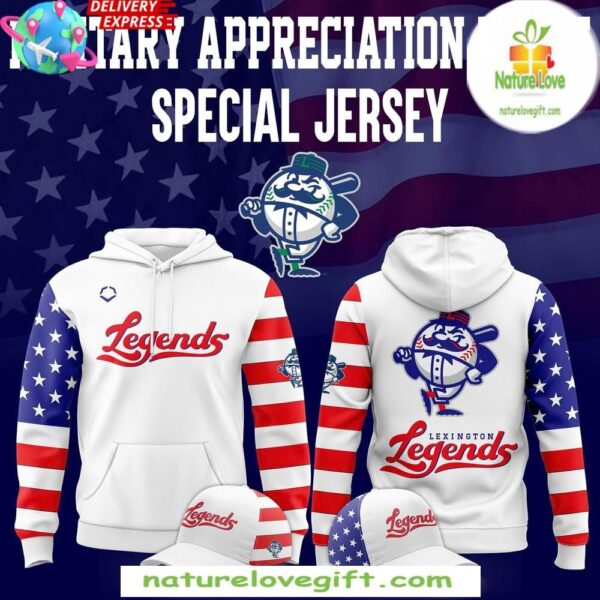 Military Appreciation Hoodie 2025 Lexington Legends Fan Gear