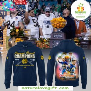 Notre Dame Fighting Irish 2025 Orange Bowl Champions Navy Hoodie