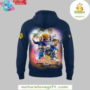 Notre Dame Fighting Irish Orange Bowl Champions 2025 Navy Hoodie