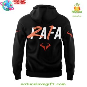 Offical Rafael Nadal Roland Garros Merci Rafa 2025 Black Hoodie InspirDG 3