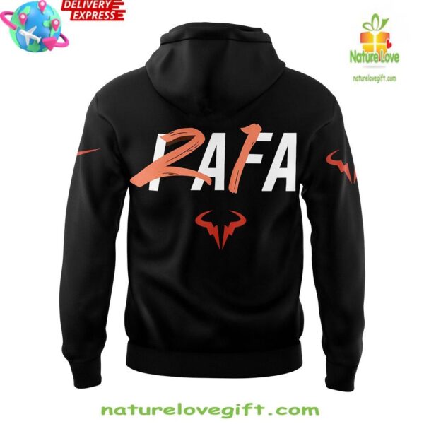 Rafael Nadal 2025 Roland Garros Hoodie Black Merci Rafa