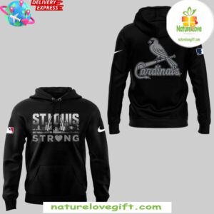 St. Louis Strong x Cardinals City Black Nike Hoodie InspirDG 2