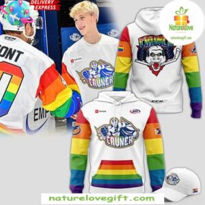 Syracuse Crunch Pride Month 2025 White Hoodie Gift for Fans