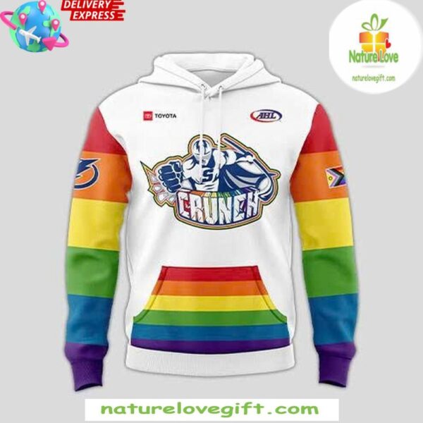 Syracuse Crunch Pride Month 2025 White Hoodie Gift for Fans