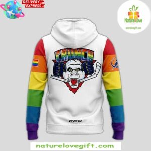 Syracuse Crunch Pride Month 2025 White Hoodie InspirDG 3