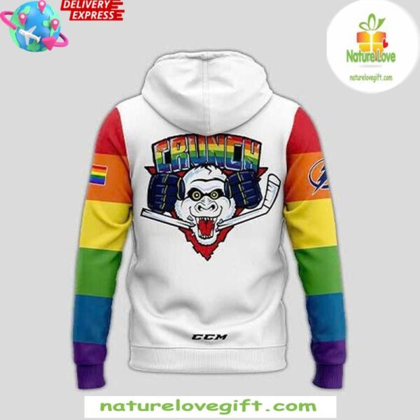Syracuse Crunch Pride Month 2025 White Hoodie Gift for Fans