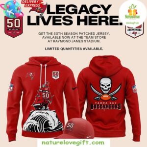 Tampa Bay Buccaneers 50 Seasons Legacy Red Hoodie Gift for Fans
