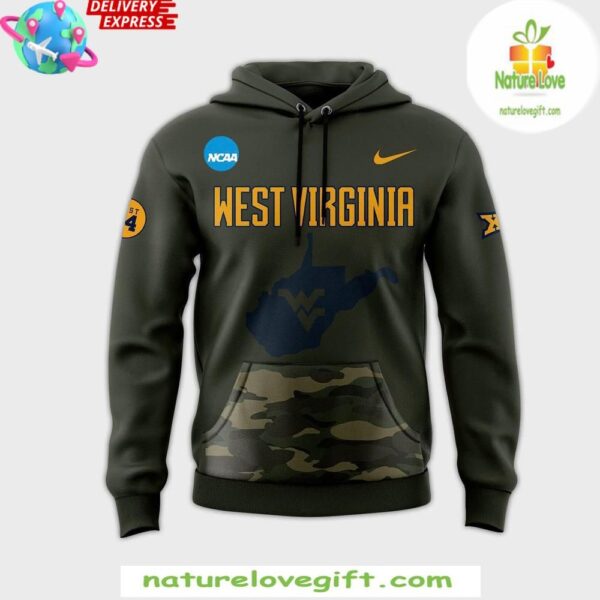 West Virginia Mountaineers 2025 Camo Hoodie Military Appreciation