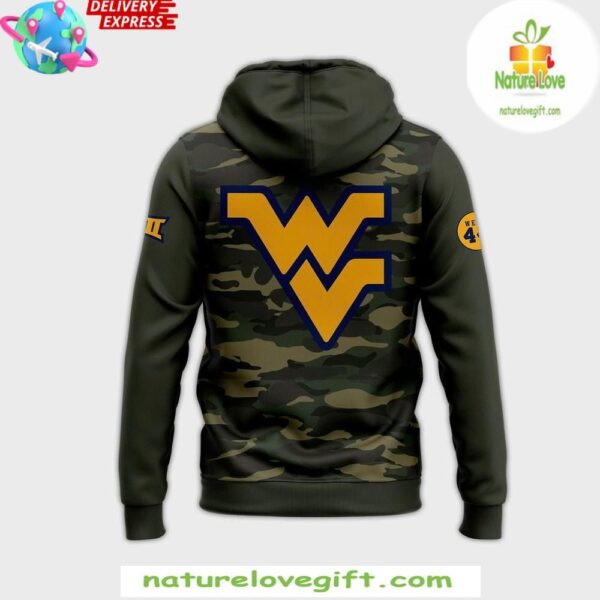 West Virginia Mountaineers 2025 Camo Hoodie Military Appreciation