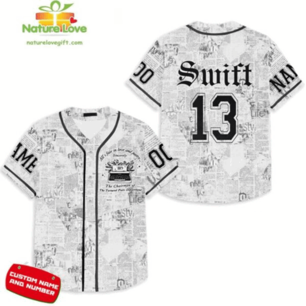 Taylor Swift TTPD Baseball Jersey The Chairman Gift for Fans