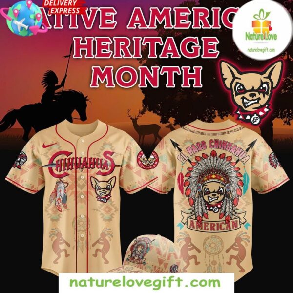 2025 El Paso Chihuahuas Native American Heritage Baseball Jersey