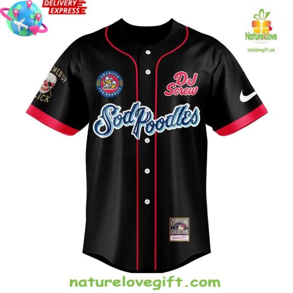 Amarillo Sod Poodles DJ Screw Baseball Jersey