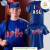 ASL Baseball Jersey I Love American Sign Language Special