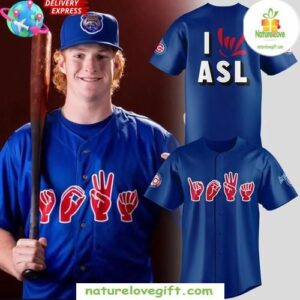 ASL Baseball Jersey I Love American Sign Language Special