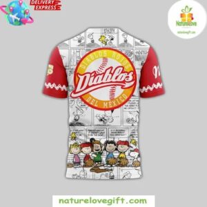Diablos Rojos x Peanuts Comic Edition Baseball Jersey InspirDG 3