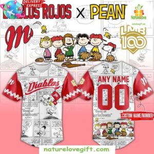 Baseball Jersey Diablos Rojos Peanuts Custom Edition
