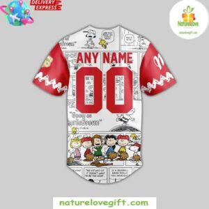 Diablos Rojos x Peanuts Custom Edition Baseball Jersey InspirDG 3