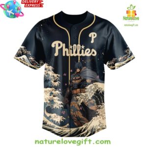 Batman x Philadelphia Phillies Limited Edition Baseball Jersey InspirDG 2
