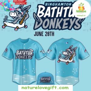 Binghamton Rumble Ponies 2025 Baseball Jersey Bathtub Donkeys