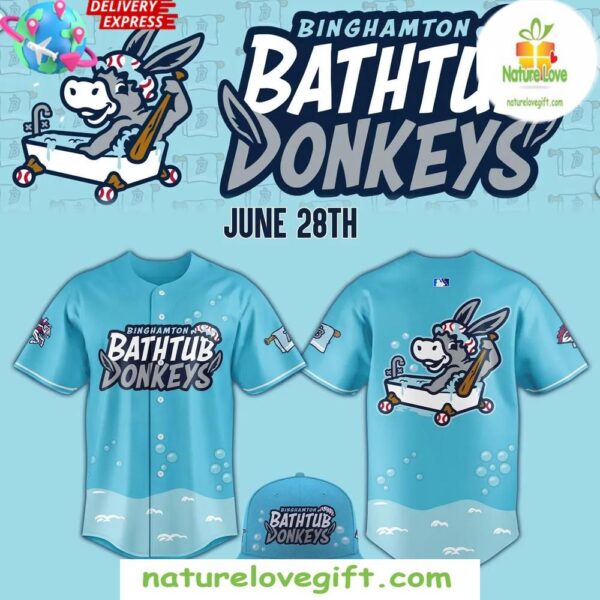 Binghamton Rumble Ponies 2025 Baseball Jersey Bathtub Donkeys