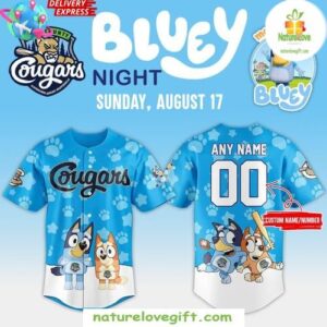 Bluey Kane County Cougars Custom Baseball Jersey