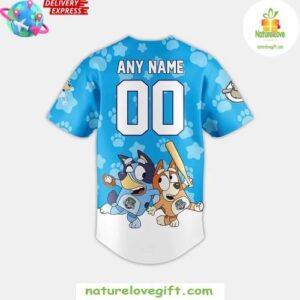 Kane County Cougars x Bluey Custom Baseball Jersey InspirDG 3
