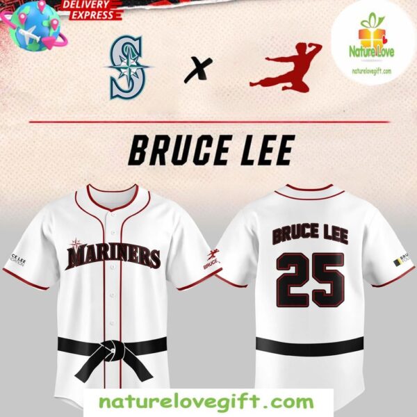 Bruce Lee Seattle Mariners Baseball Jersey Night Edition
