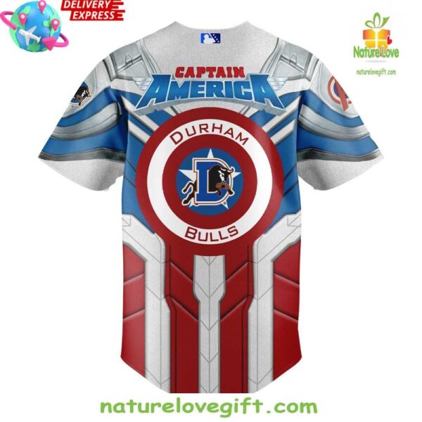 Captain America Durham Bulls Limited Edition Baseball Jersey