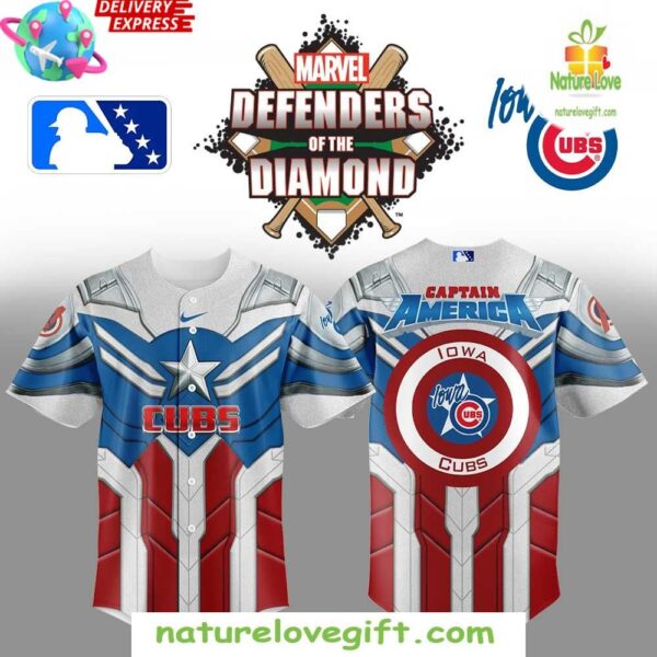 Captain America Iowa Cubs Limited Edition Baseball Jersey