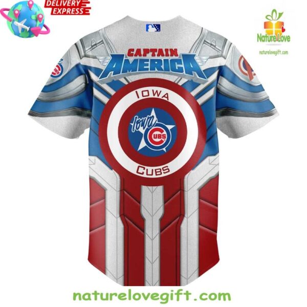 Captain America Iowa Cubs Limited Edition Baseball Jersey