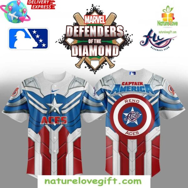 Captain America Reno Aces Limited Edition Baseball Jersey