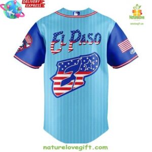El Paso Chihuahuas Independence Day 2025 Baseball Jersey InspirDG 3