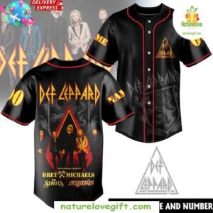 Def Leppard Bret Michaels 2025 Tour Baseball Jersey