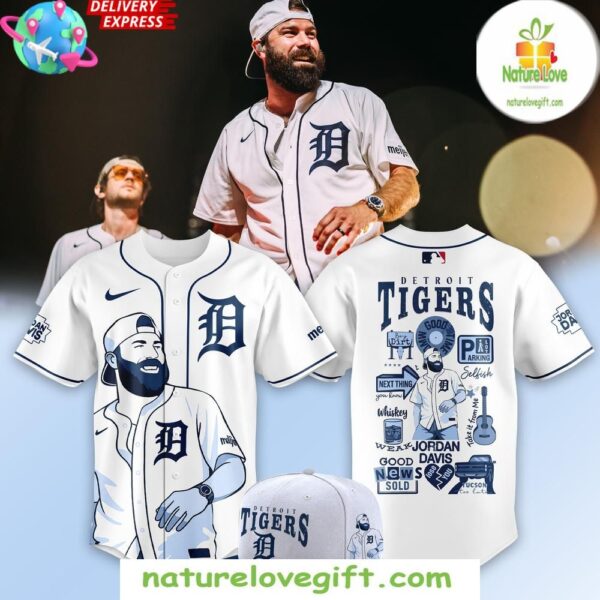 Detroit Tigers Jordan Davis Baseball Jersey Music Collab