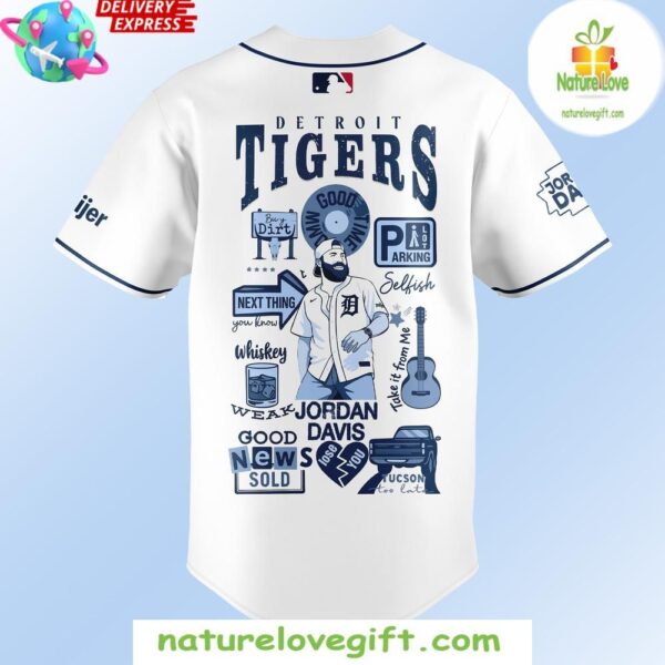 Detroit Tigers Jordan Davis Baseball Jersey Music Collab