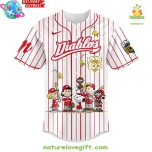 Diablos Peanuts 100 Years LMB Special Baseball Jersey InspirDG 2