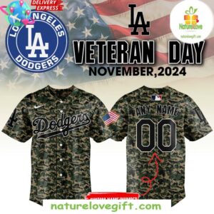 Dodgers 2024 Veterans Day Baseball Jersey Los Angeles