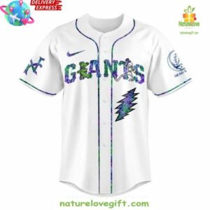 San Francisco Giants x Grateful Dead Dancing Bears Night Baseball Jersey InspirDG 2